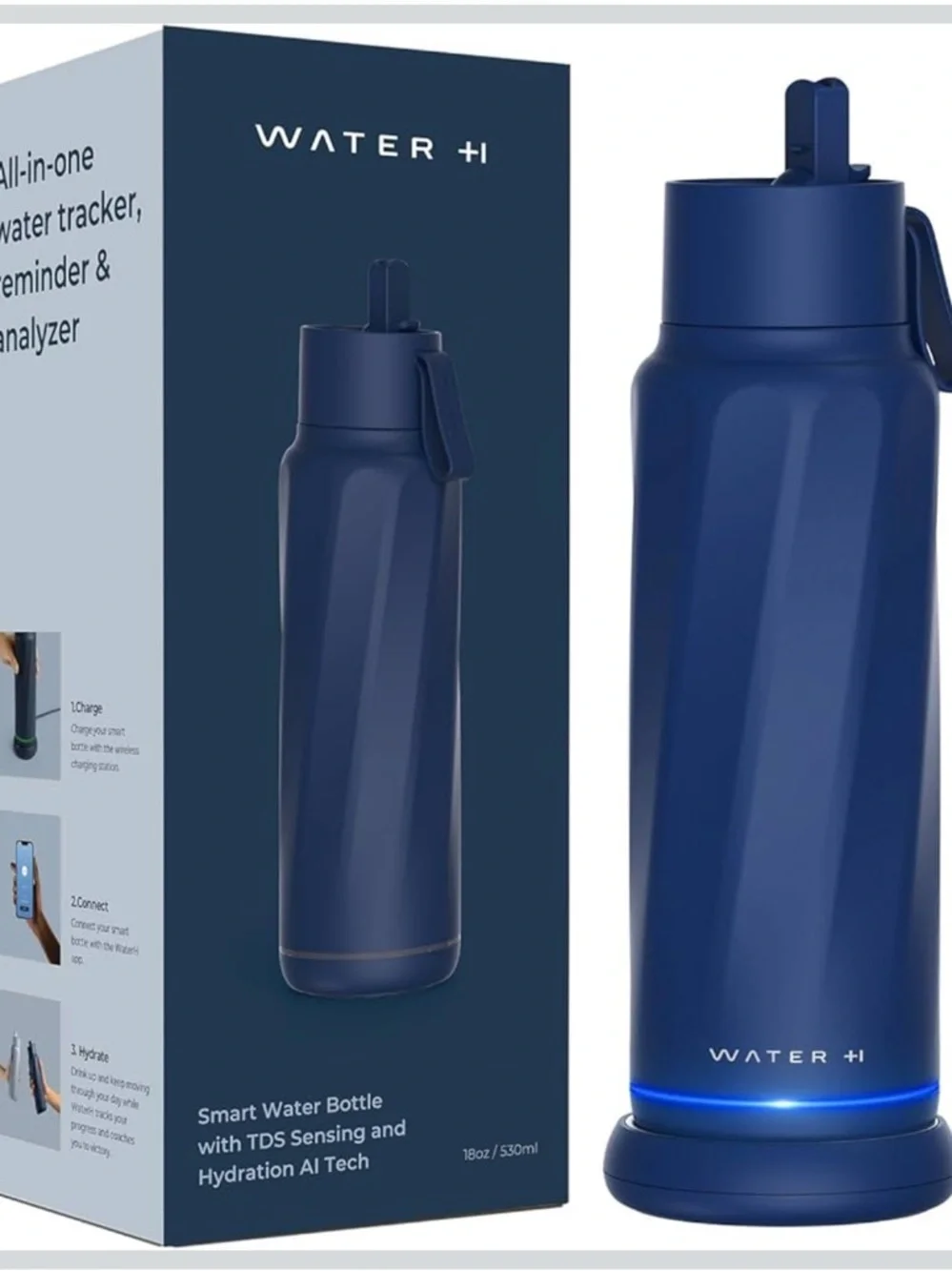 Smart Water Bottle - Navy Blue